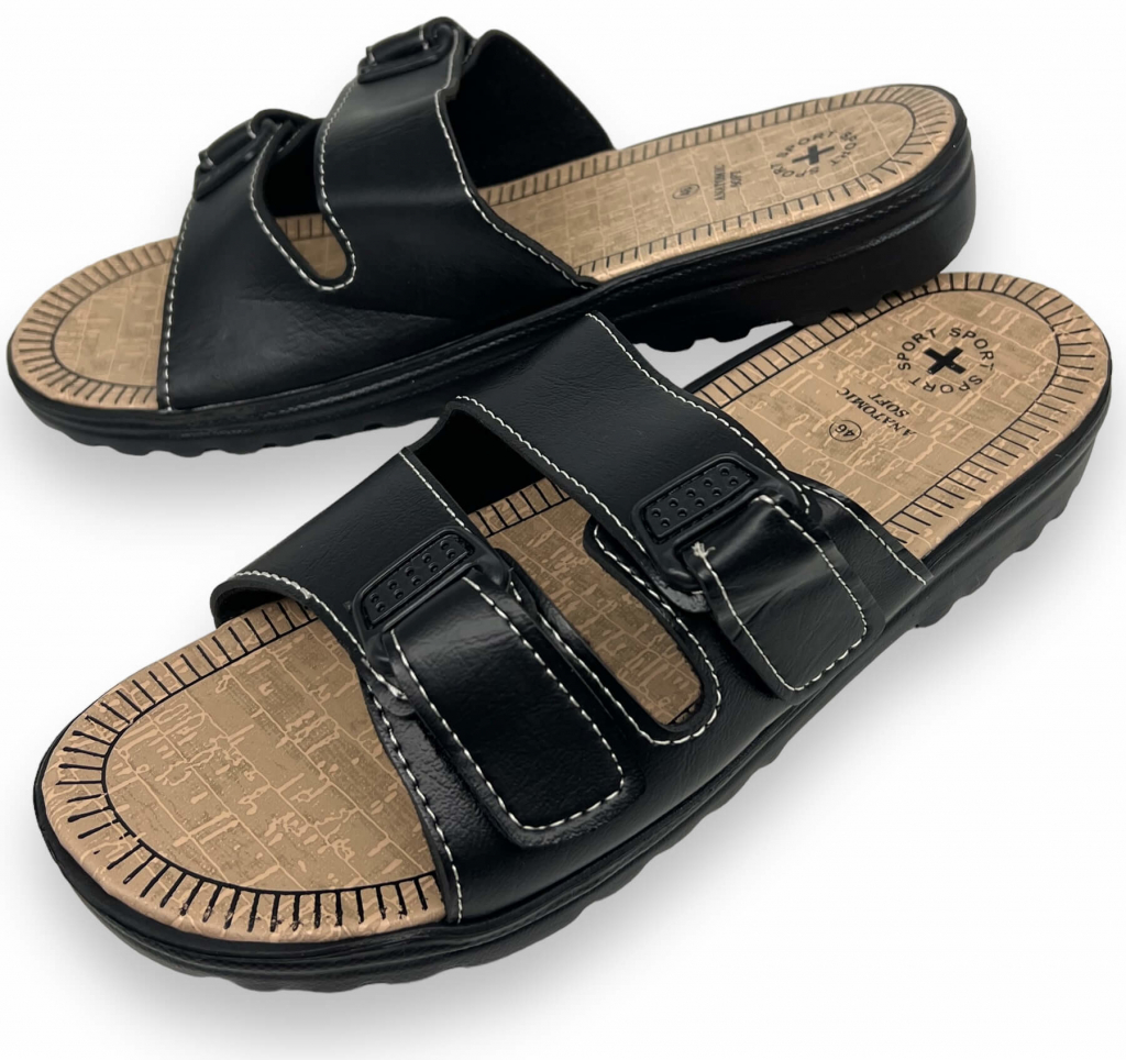 Minke pánské pantofle černé barvy