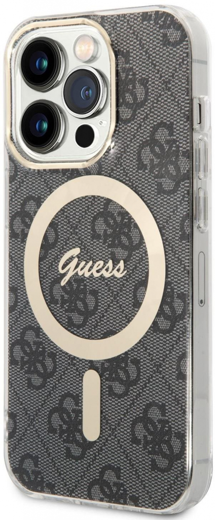 Pouzdro Guess 4G IML MagSafe Kompatibilní iPhone 14 Pro černé