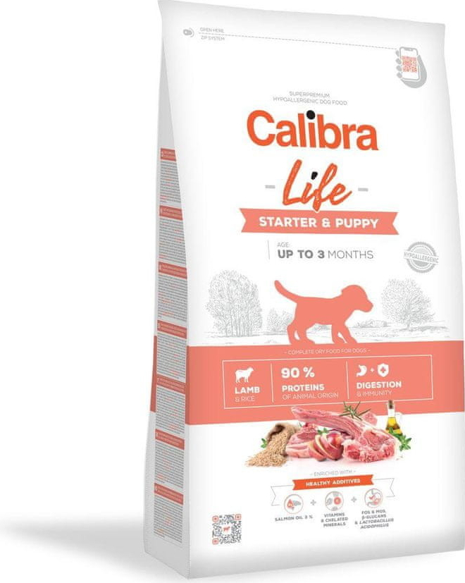 Calibra Dog Life Starter & Puppy Lamb 12 kg