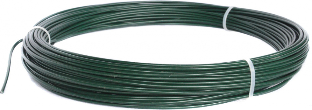 Napínací drát poplastovaný - drát 2,2/3,2 mm, délka 26 m, zelený