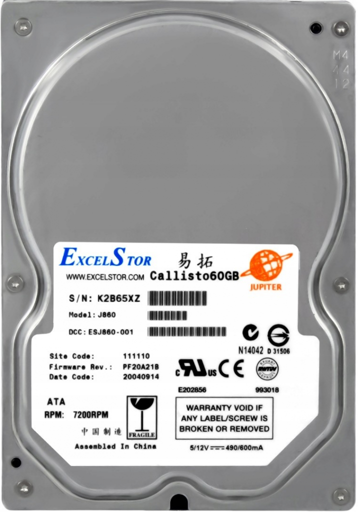 ExcelStor 60GB PATA IDE/ATA 3,5\