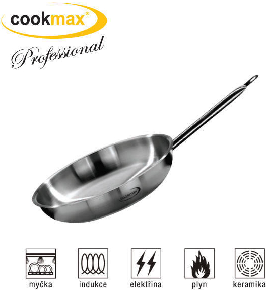 Cookmax Professional Pánev nerezová 36 cm 6,5 cm