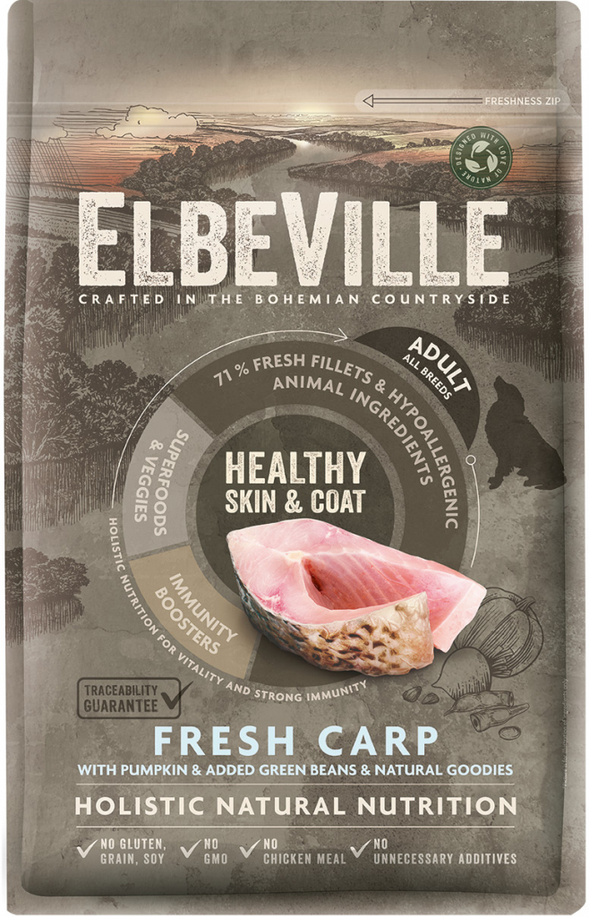 ELBEVILLE Adult All Breeds Fresh Carp Healthy Skin and Coat 4 kg