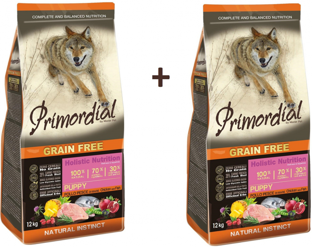 Primordial Puppy Grain Free Chicken and Sea Fish 2 x 12 kg