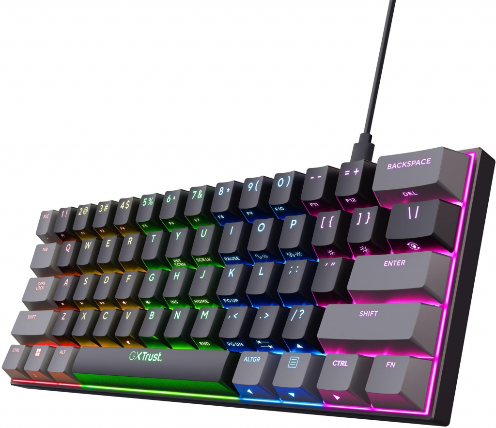 Trust GXT 867 ACIRA 60% Mini Gaming Keyboard 24882