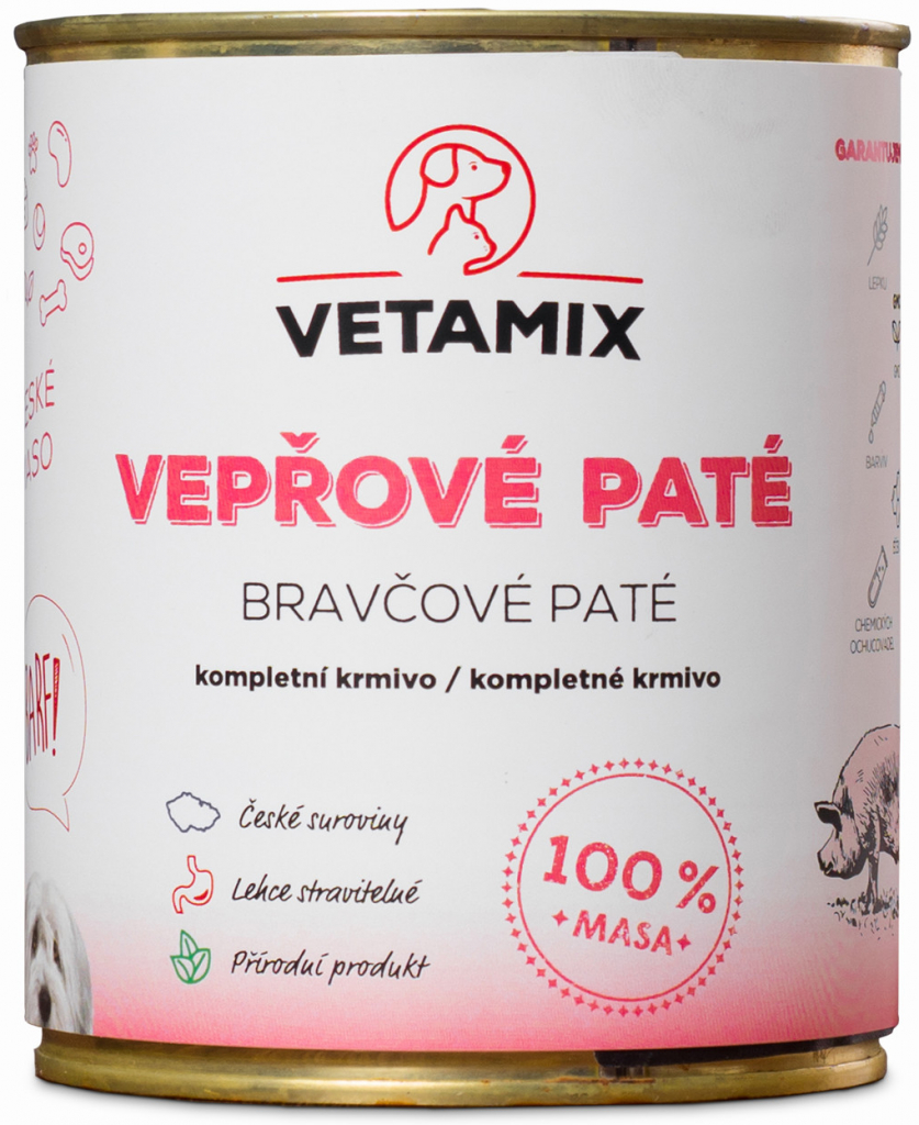 Vetamix Vepřové paté 0,85 kg