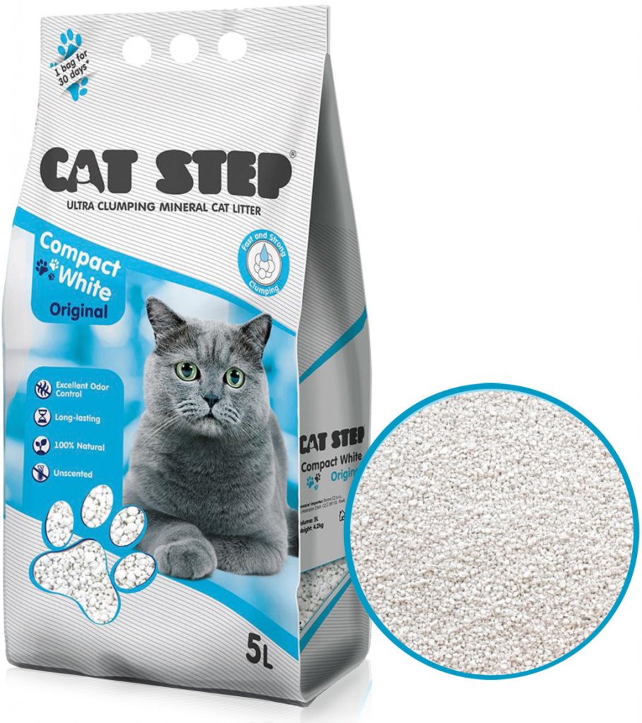 Cat Step Compact White Original 5 l