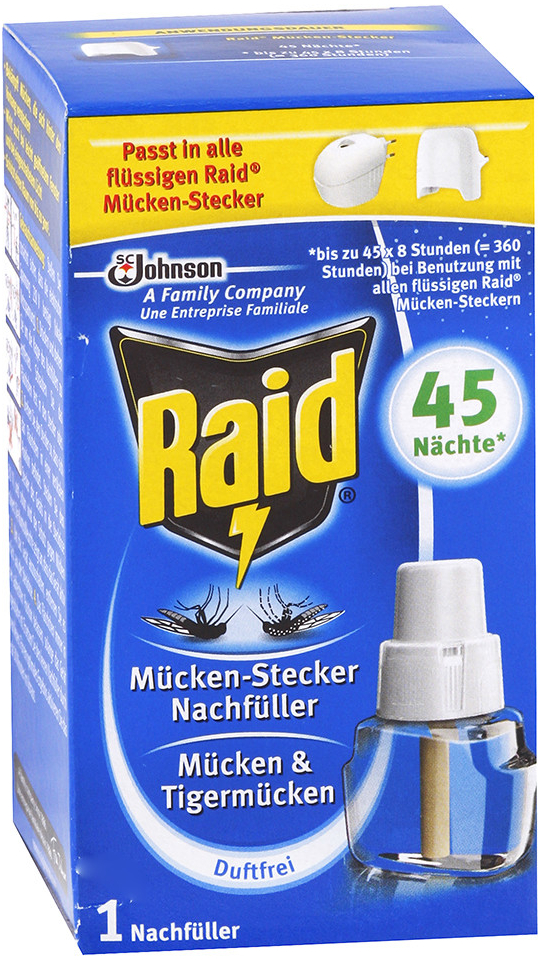 Raid Elektrický proti komárům s tekutou náplní 28ml 45nocí