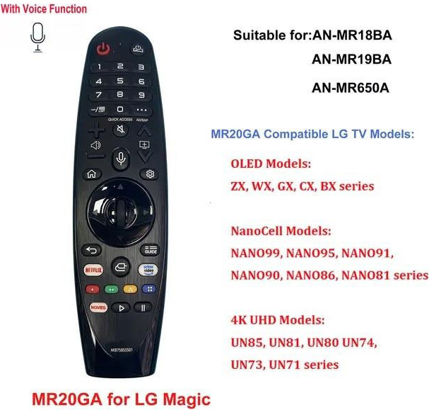 Dálkový ovladač LG AN-MR18BA AN-MR19BA MR20GA AN-MR600 MR21GA
