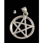 Stříbrný přívěsek Pentagram 5 , magický amulet-priv33a-