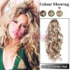 Clip in kudrnaté vlasy 100% lidské REMY 50cm - platina/světle hnědá