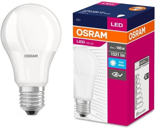 Osram LED žárovka CLA FR E27 14W 100W denní bílá 4000K