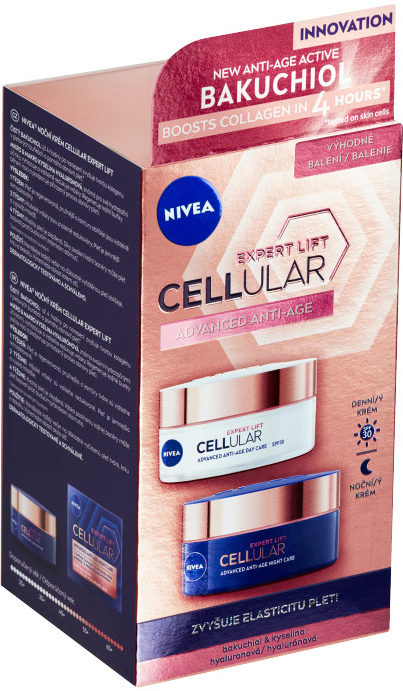 Nivea Hyaluron Cellular Filler remodelační denní krém SPF30 50 ml + Hyaluron Cellular Filler remodelační noční krém 50 ml dárková sada