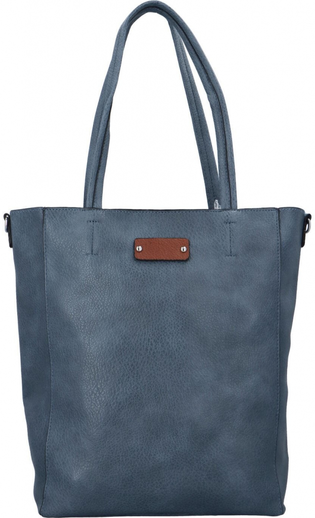 Stylová dámská koženková shopper taška Fábio modrozelená
