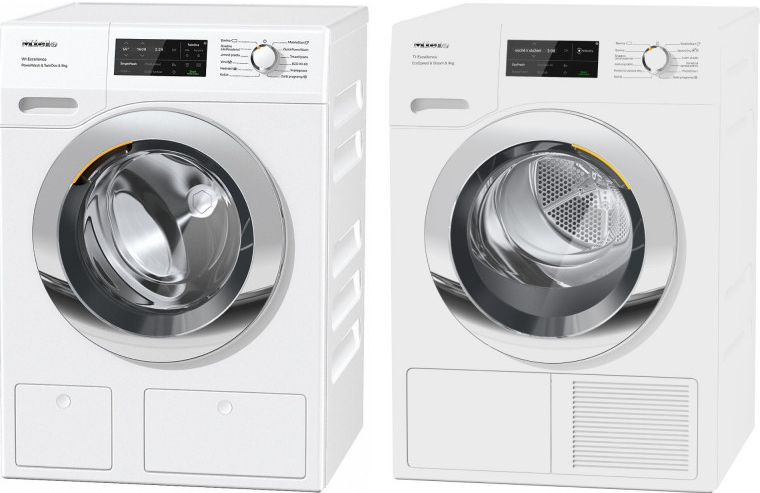 Set Miele WEI 875 WPS PWash&TDos&9kg + TEL 795 WP EcoSpeed&Steam&9kg