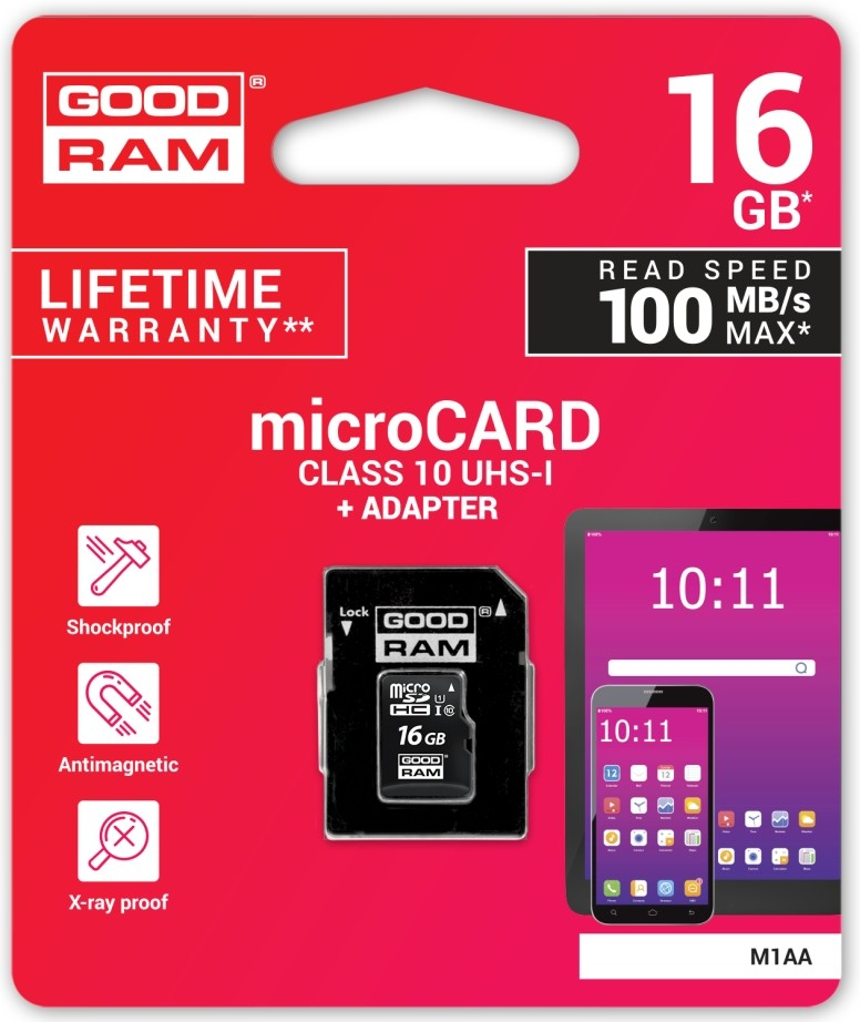 Goodram microSDHC 16 GB UHS-I U1 M1AA-0160R12