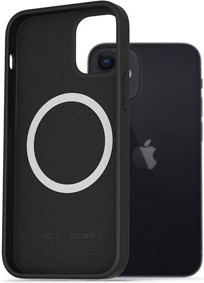 AlzaGuard Silicone Case Compatible with Magsafe iPhone 12 Mini černé