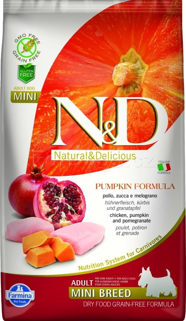 N&D Pumpkin DOG Adult Mini Chicken & Pomegranate 0,8 kg