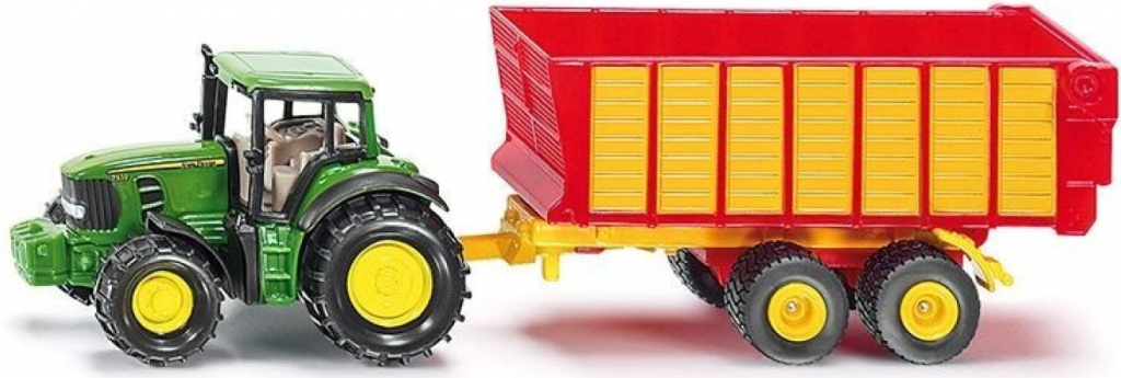 Siku John Deere 7530 s přívěsem na siláž 1:87