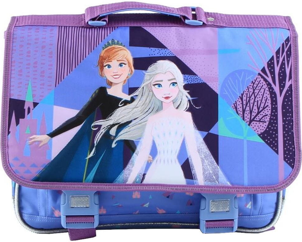 CurePink Disney Frozen Ledové království Anna & Elsa fialový polyester