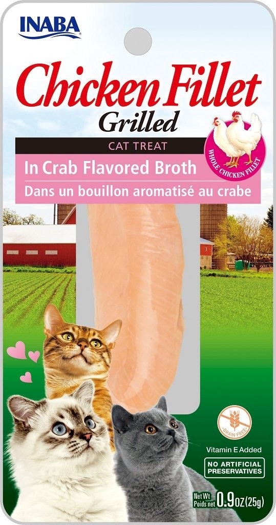 INABA Cat Grilled Chicken Filet v krabím vývaru 25 g