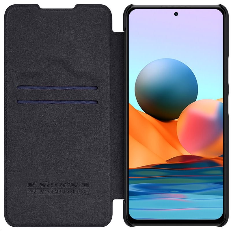 Pouzdro Nillkin Qin Book Xiaomi Redmi Note 10 Pro/10 Pro Max Black