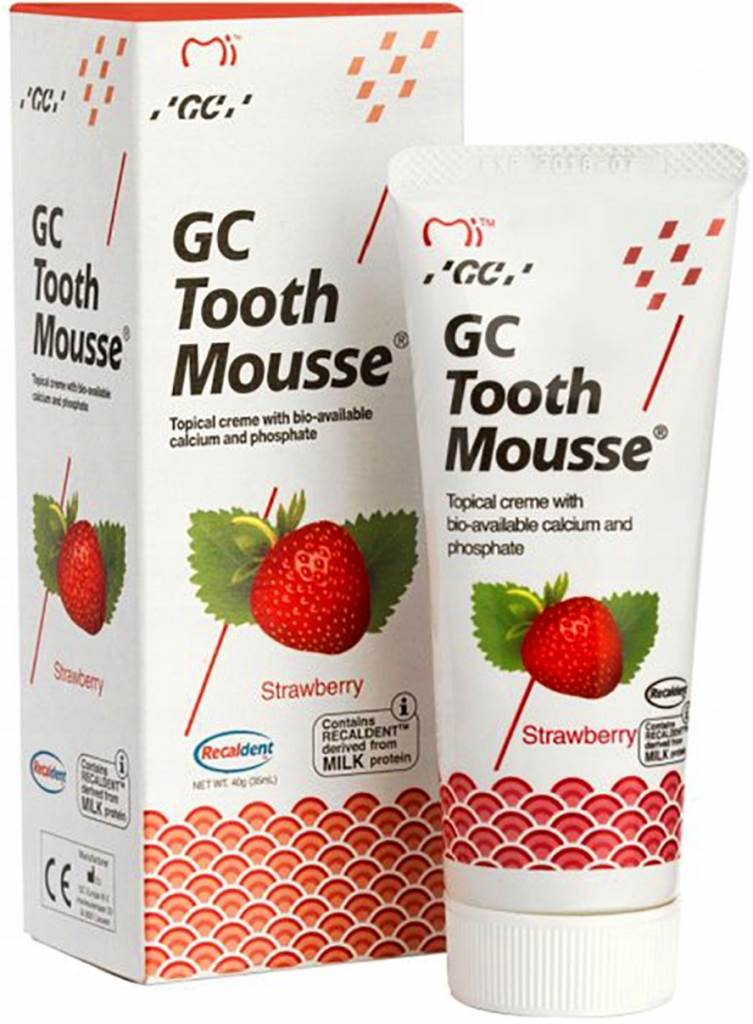 GC Tooth Mousse dentální krém, jahoda, 40 g