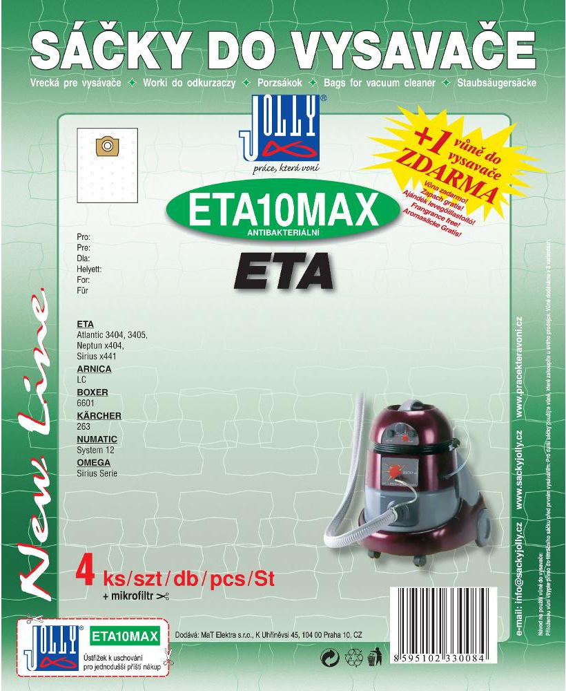 Jolly MAX ETA 10 (4+1ks) do vysav. ETA