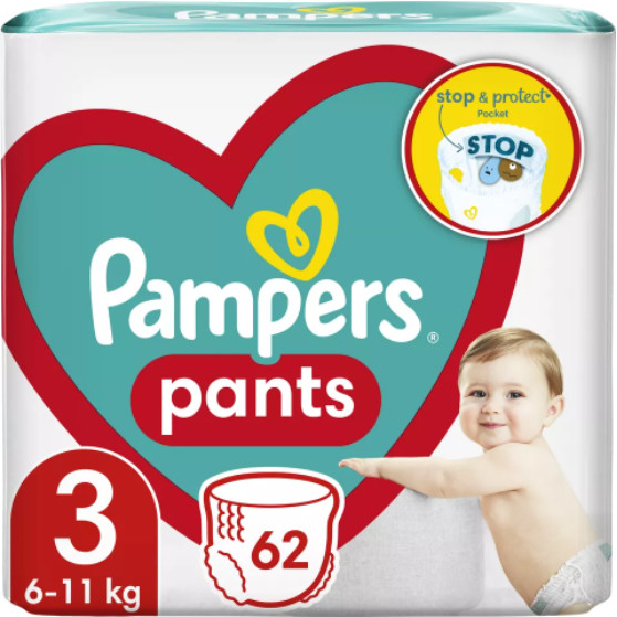 Pampers Active Baby Pants 3 62 ks