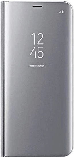 Pouzdro SES Zrdcadlové silikonové flip Samsung Galaxy A52 A525F - stříbrné