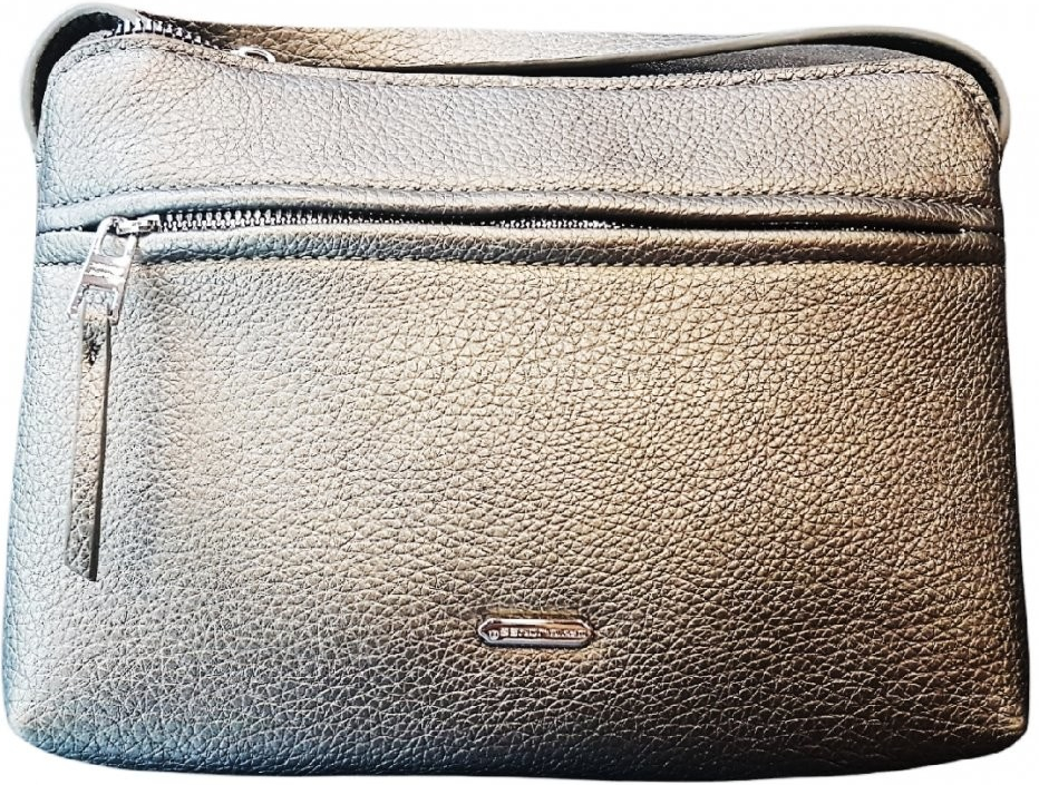 David Jones dámská crossbody kabelka slim tmavě stříbrná CM 6308 D.Silver