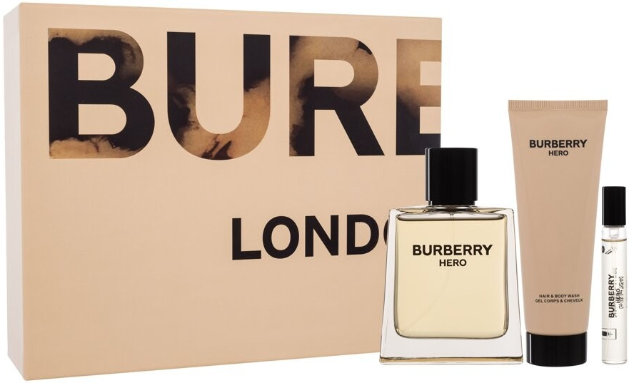 Burberry Hero EDT 100 ml + sprchový gel 75 ml + EDT 7,5 ml dárková sada