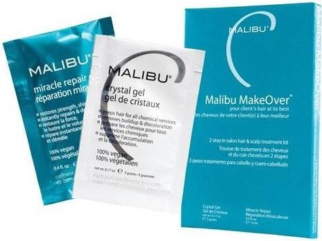 Malibu C MakeOver Crystal gel 12 x 5 g + Miracle Repair 12 x 12 ml dárková sada