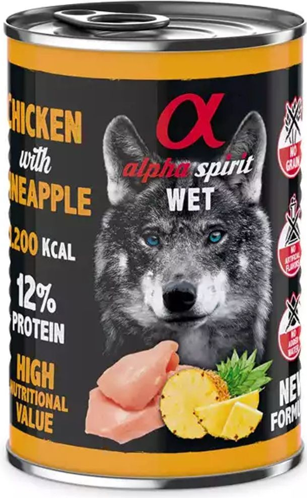 Alpha Spirit Wet Chicken & Pineapple 400 g