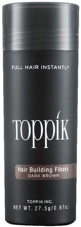 Toppik Hair Building Fibers Zahušťovací vlákna na vlasy a vousy Tmavě Hnědá 27 g