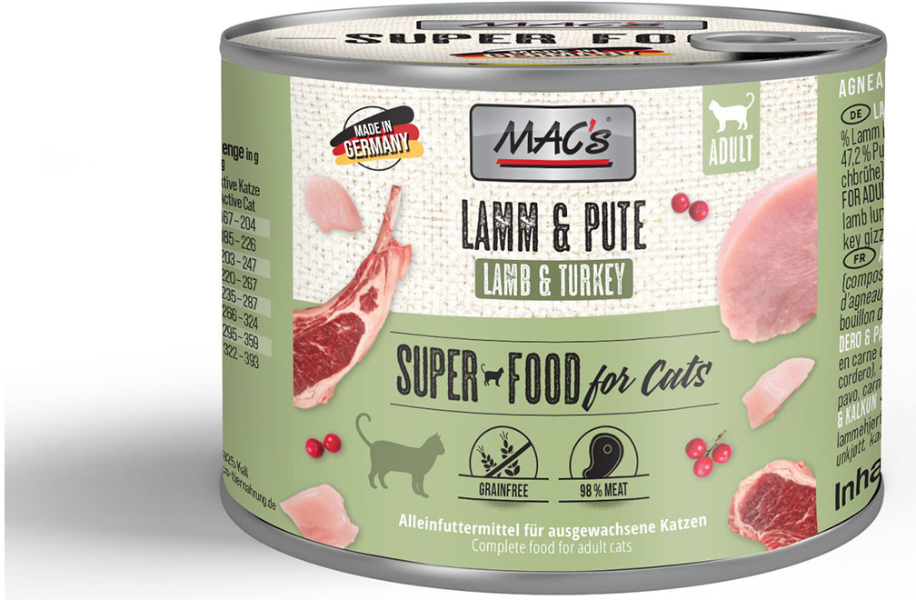 Mac\'s Cat masová jehněčí & krůtí 0,2 kg