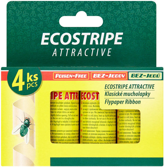 Papírna Moudrý Ecostripe Attractive Klasická mucholapka 4 ks