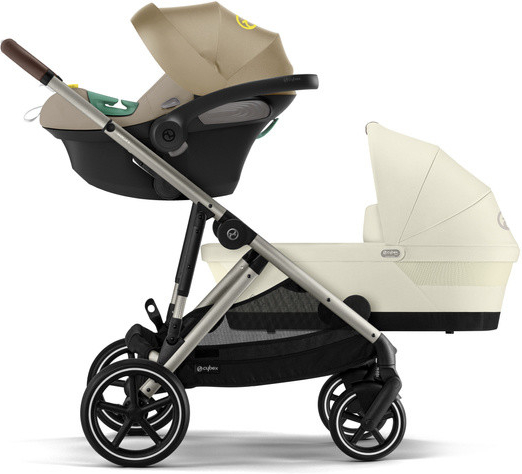 Cybex Gazelle S Kombinovaný Rám Taupe + 2x Cybex Aton S2 i-Size Autosedačka 0-13kg Seashell Beige + Adaptéry 2023