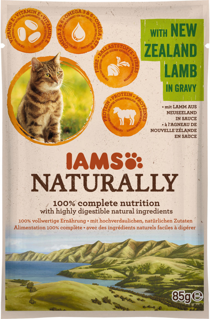 Iams Naturally s jehněčím z Nového Zélandu v omáčce 85 g