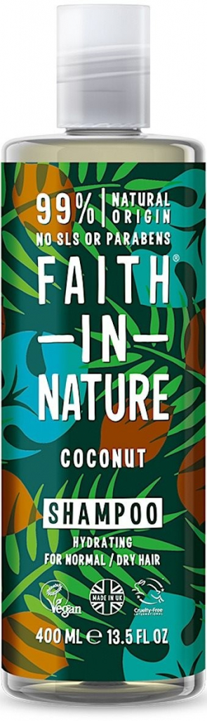 Faith in Nature přírodní šampon s Bio kokosovým olejem 400 ml