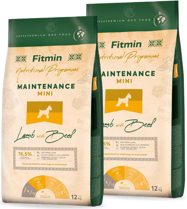 Fitmin Maintenance Mini Lamb & Beef 2 x 12 kg