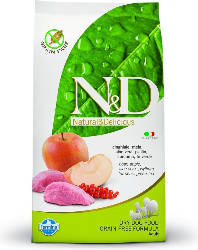 N&D Prime Dog Adult Medium & Maxi Grain Free Wild Boar & Apple 2,5 kg