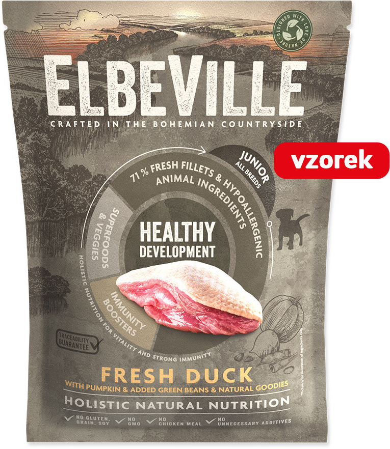 Elbeville Puppy and Junior All Breeds Fresh Duck Healthy Development 100 g