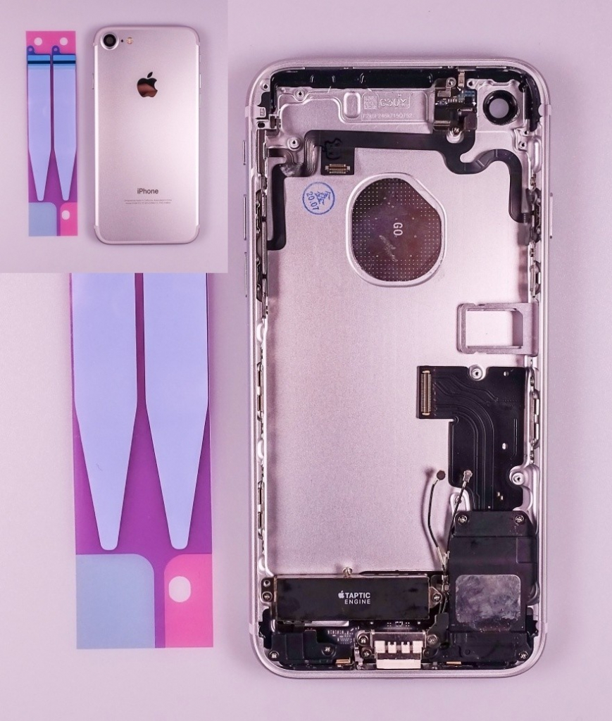 Kryt Apple iPhone 7 4,7 zadní + střední stříbrný