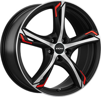 Ronal R62 7,5x18 5x114,3 ET50 matt black polished red