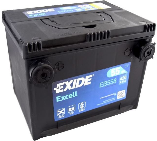 Exide Excell 12V 55Ah 620A EB558