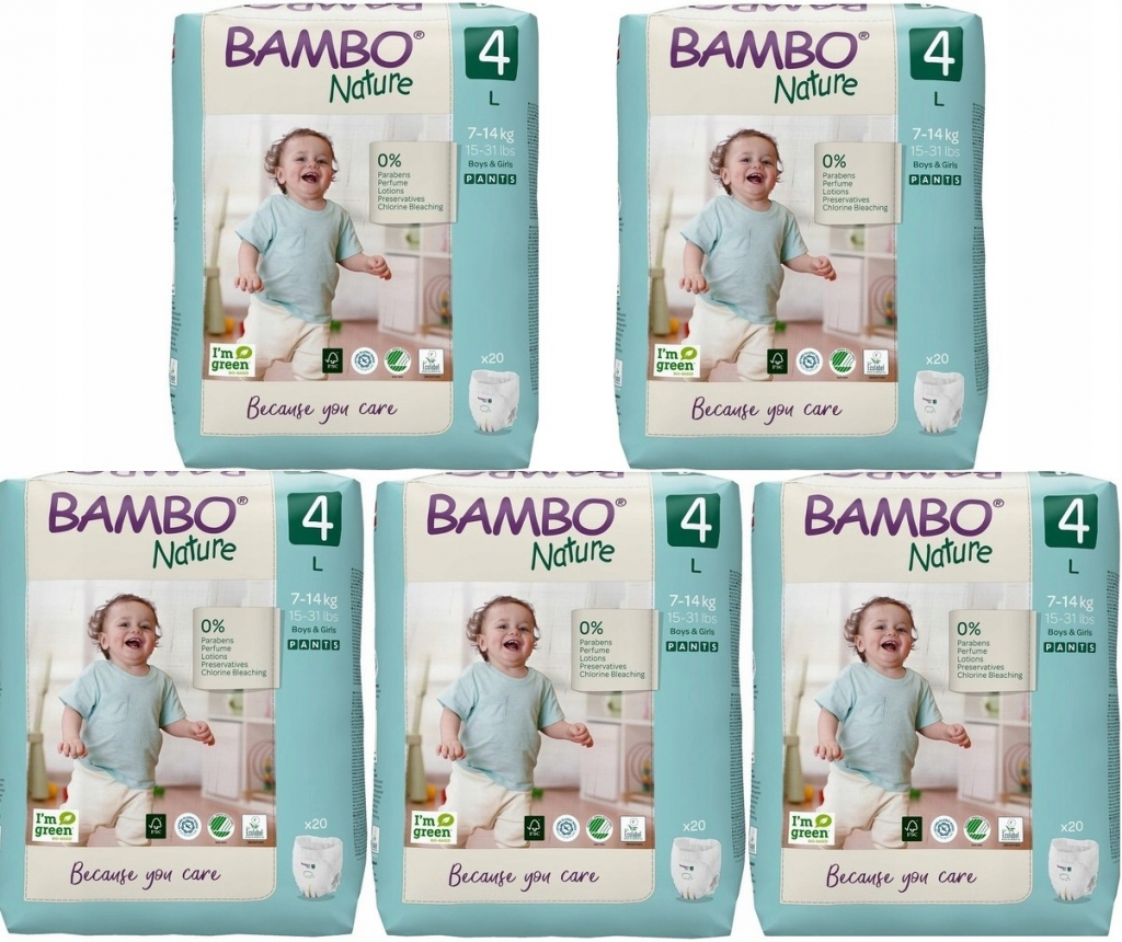 Bambo Nature Pants 4 navlékací trenink.7-14 kg 20 ks