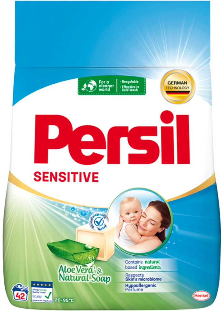 Persil Sensitive pro citlivou pokožku prášek na praní 2,52 kg 42 PD