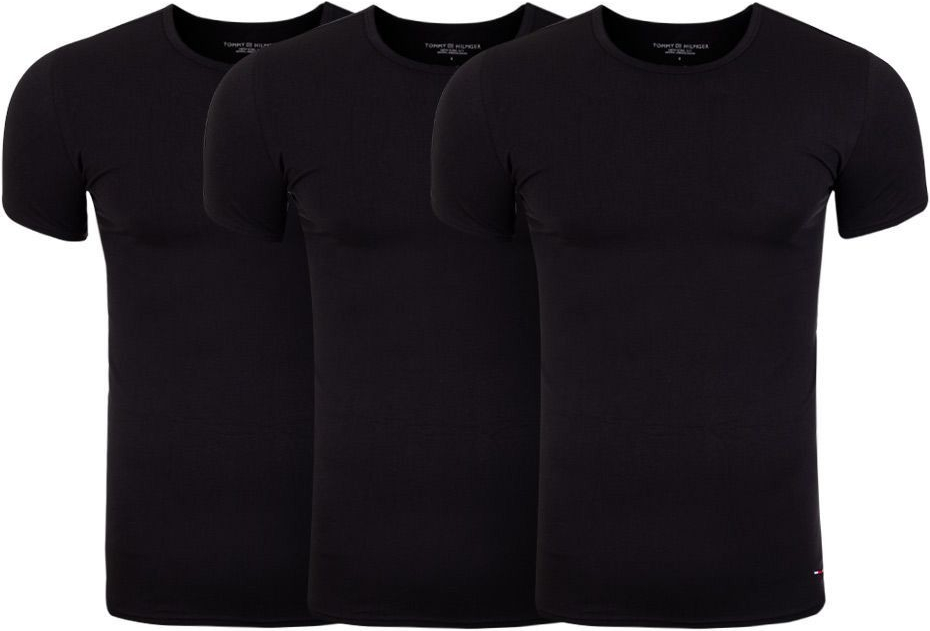 Tommy Hilfiger 3 PACK pánské triko 2S87905187-990 Black