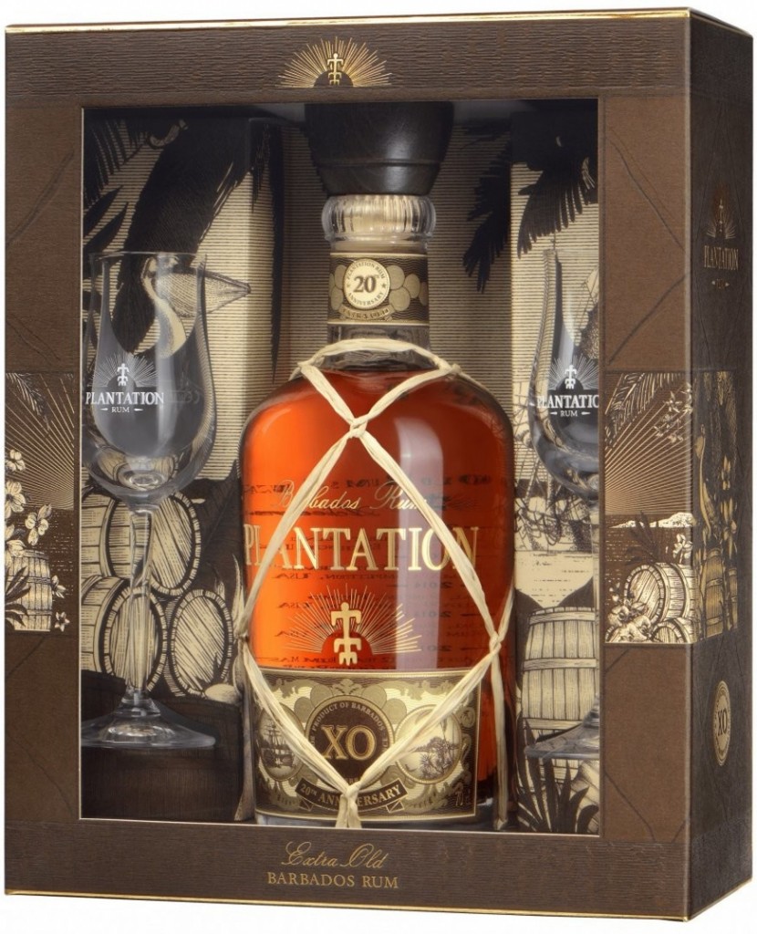 Plantation 20th Anniversary XO 40% 0,7 l (dárkové balení 2 sklenice se stopkou)